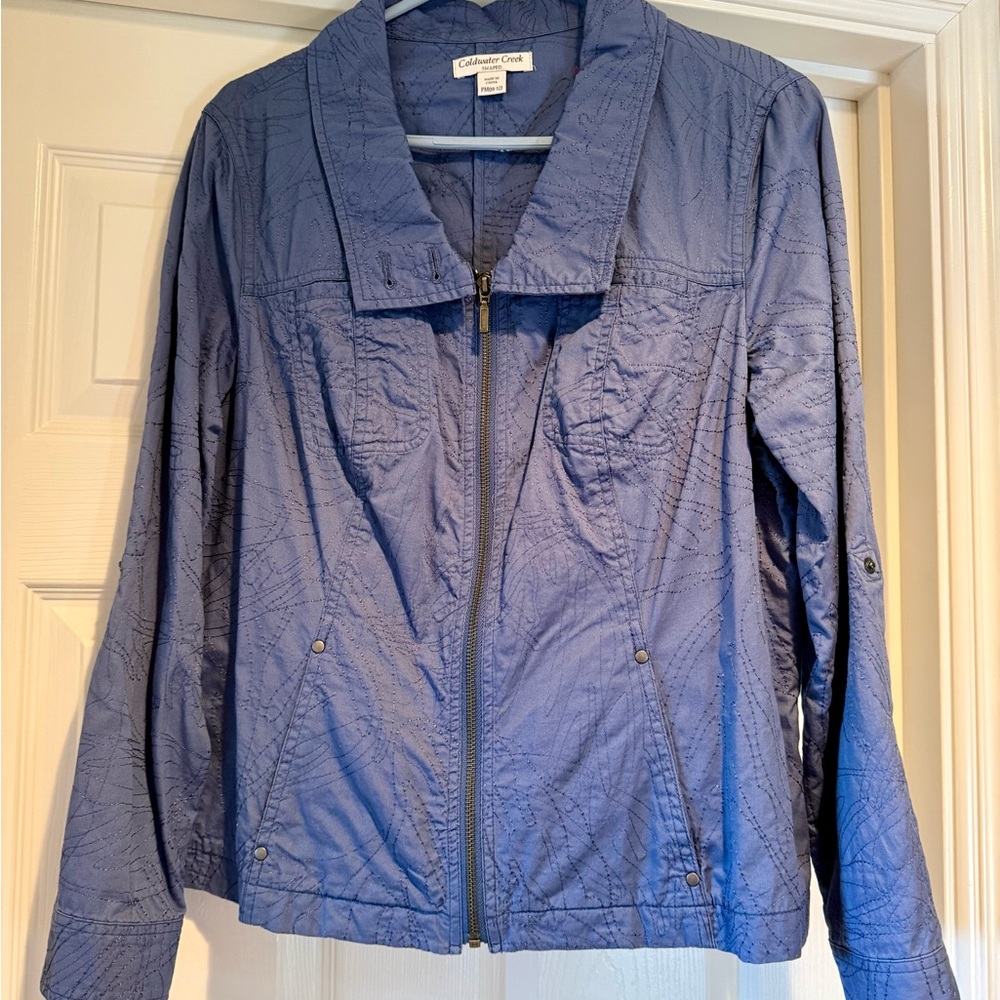 Coldwater Creek Women's Blue Utility Jacket